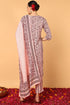Plus Size Pink Silk Blend Floral Printed Straight Style Suit Set